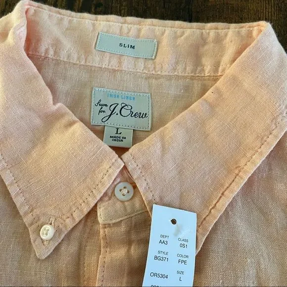 Sold!Jcrew McNutt garment-dyed Irish linen shirt - Picture 4 of 9